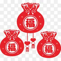 新年福袋矢量图