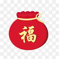 金色福字红色福袋喜庆节日