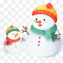 冬季，雪人，可爱雪人，雪人矢量图