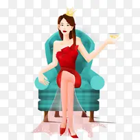 卡通女王人物