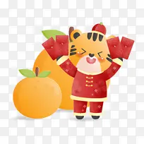 2022虎年新年春节可爱卡通老虎福娃
