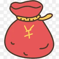 钱袋卡通版手绘
