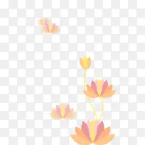荷花现代图案元素，免扣素材