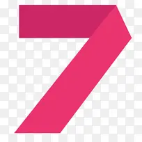 卡通数字紫色数字7七
