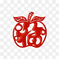 中国风春节矢量元素苹果灯笼