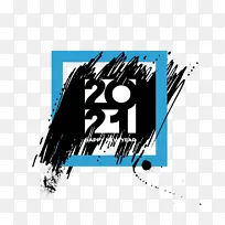 2021蓝色数字