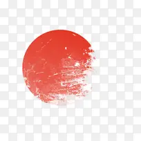 红色太阳手绘