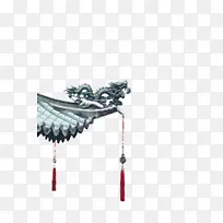 中国风屋檐雕塑