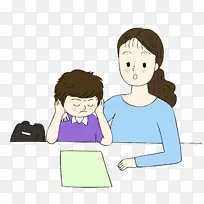 消极情绪的学生被老师批评镀