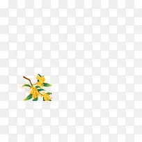手绘花朵花朵装饰元素树枝桂花