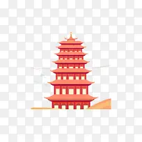 古代建筑物，楼房，阶梯
