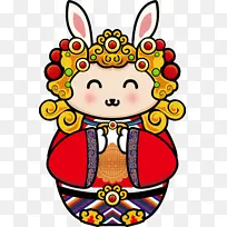 兔耳朵卡通形象素材