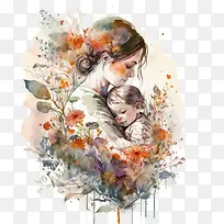 妈妈和孩子——母亲节