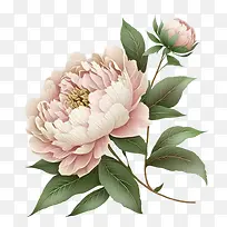粉彩牡丹-粉彩牡丹粉色牡丹牡丹花
