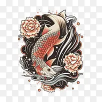 锦鲤鱼-锦鲤鱼传统鱼日本鱼