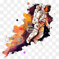 宇航员迷失-宇航员失去太空抽象宇航员