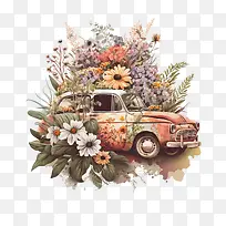 复古车-复古车复古花