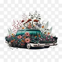 复古车-复古车复古花
