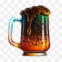 啤酒杯-啤酒杯黑啤酒泡沫啤酒90年代啤酒的颜色