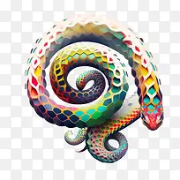 世界蛇日-世界蛇日卡通蛇抽象蛇