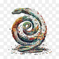 世界蛇日-世界蛇日卡通蛇抽象蛇