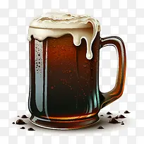 啤酒杯-啤酒杯黑啤酒泡沫啤酒90年代啤酒的颜色
