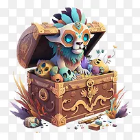 宝箱-宝箱亡灵节墨西哥亡灵节