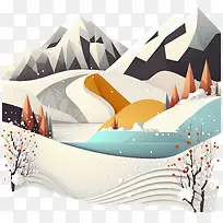 冬天的山-冬天的风景