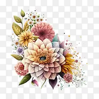 花-水彩花