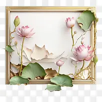 莲花框架-花卉框架