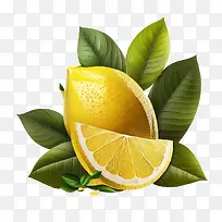 新鲜柠檬-新鲜柠檬柠檬柠檬叶柠檬片