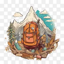 冒险-冒险山地远足背包冒险