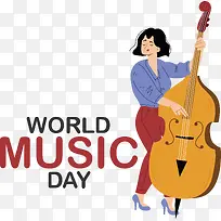 世界音乐日-世界音乐日音乐音乐小提琴女孩
