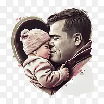 父亲和婴儿——父亲节