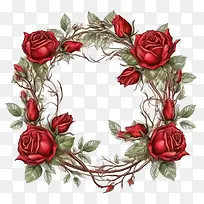 玫瑰花框-玫瑰花框