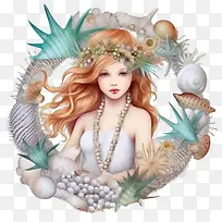 美人鱼-美人鱼可爱的美人鱼美人鱼海珊瑚
