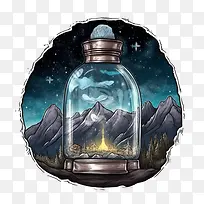 夜山-夜山素描山山神奇神秘
