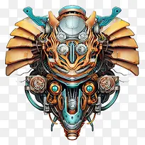 现代机器人-现代机器人机器人头变压器机器人机器人蒸汽朋克