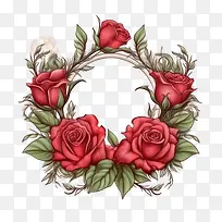 玫瑰花框-玫瑰花框