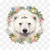 小北极熊-花环