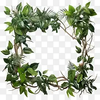 植物藤蔓框架-植物藤蔓框架绿色藤蔓叶子花朵