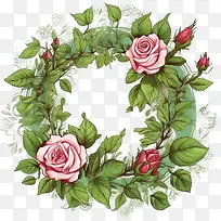玫瑰花环-花环