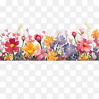 春天的花朵-花边框