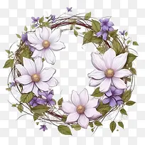铁线莲花环-花环