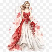 婚纱-新娘和新郎