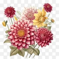大丽花-鲜花花束