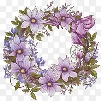 铁线莲花环-花环