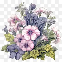 矮牵牛花-鲜花花束