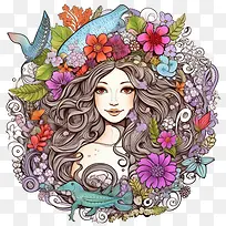 美人鱼-手绘
