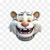 老虎-老虎老虎表情符号猫微笑白虎